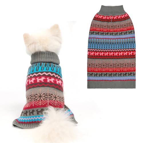 Mihachi Hundepullover – Wintermantel mit bunten Streifen für kaltes Wetter Mihachi Hundepullover – Wintermantel mit bunten Streifen für kaltes Wetter von Mihachi