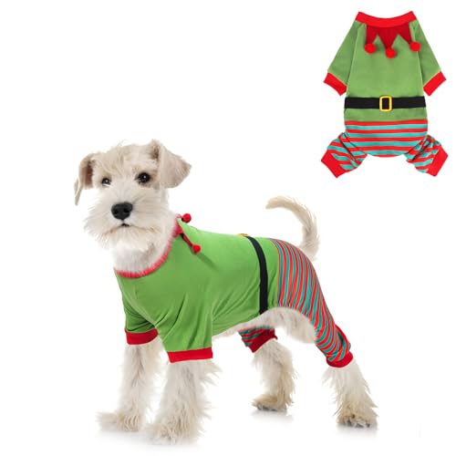 Mihachi Weihnachtlicher Hunde-Pyjama für kleine bis große Hunde, Jungen und Mädchen, weicher Haustier-Pyjama, Winter, warm, Jammies, Hundepullover, dehnbar, Weihnachtselfe, Clown, Welpen-Einteiler, Mihachi Weihnachtlicher Hunde-Pyjama für kleine bis große Hunde, Jungen und Mädchen, weicher Haustier-Pyjama, Winter, warm, Jammies, Hundepullover, dehnbar, Weihnachtselfe, Clown, Welpen-Einteiler, von Mihachi