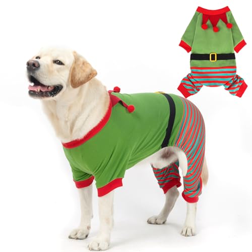 Mihachi Weihnachtlicher Hunde-Pyjama für kleine bis große Hunde, Jungen und Mädchen, weicher Haustier-Pyjama, Winter, warmer Jammies-Pullover, dehnbar, Weihnachtselfe, Clown, Welpen-Einteiler, Outfits Mihachi Weihnachtlicher Hunde-Pyjama für kleine bis große Hunde, Jungen und Mädchen, weicher Haustier-Pyjama, Winter, warmer Jammies-Pullover, dehnbar, Weihnachtselfe, Clown, Welpen-Einteiler, Outfits von Mihachi