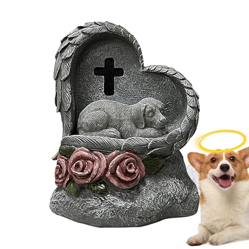 Mihauuke Haustier-Gedenksteine für Hunde,Haustier-Gedenkstein - Haustiergrabstein Hundegrabsteine - Solarbetriebenes Haustier-Gedenkschild, Gartendekoration, Haustier-Grabmarkierungen, von Mihauuke