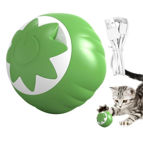 Mihauuke Intelligenter elektrischer Katzenball, elektrisches rollendes Katzenspielzeug, Katzenball in Kürbisform zur Linderung von Langeweile im Innenbereich, Zähneknirschender rollender Ball, Mihauuke Intelligenter elektrischer Katzenball, elektrisches rollendes Katzenspielzeug, Katzenball in Kürbisform zur Linderung von Langeweile im Innenbereich, Zähneknirschender rollender Ball, von Mihauuke