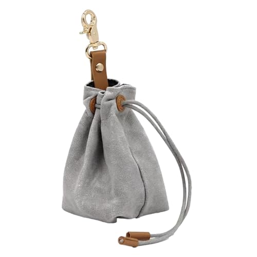 Mihauuke Leckerlibeutel für Hunde, Leckerlibeutel für Hunde | Canvas-Leckerli-Tasche für das Hundetraining,Kordelzug-Design, wasserdichte Snack-Tasche, Trainingstasche für Wandern, Outdoor, von Mihauuke