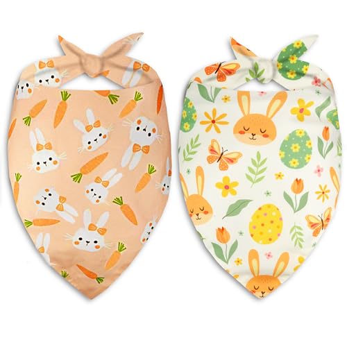 Halstuch für Hunde und Katzen, Motiv: rosa Hasen und niedliches Eiermuster für große, mittelgroße und kleine Welpen Halstuch für Hunde und Katzen, Motiv: rosa Hasen und niedliches Eiermuster für große, mittelgroße und kleine Welpen von Miiemiu