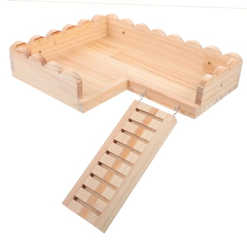 Mikikit 1 Satz Hamster Plattform groß drinnen Plattform-Hamster Zubehör Käfig Tablett Hamster hamsterspielzeug Hamster-Krabbelleiter Hamster-Holzplattform Bambus Khaki Mikikit 1 Satz Hamster Plattform groß drinnen Plattform-Hamster Zubehör Käfig Tablett Hamster hamsterspielzeug Hamster-Krabbelleiter Hamster-Holzplattform Bambus Khaki von Mikikit