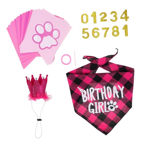 Mikikit 1 Satz Haustier Geburtstag Anzug Hundepartyhut Hund Geburtstag Bandana Geburtstag des Welpen Hundehut Hund Geburtstagsoutfit Mädchen kleines hundegeburtstagsoutfit Polyester Rosa Mikikit 1 Satz Haustier Geburtstag Anzug Hundepartyhut Hund Geburtstag Bandana Geburtstag des Welpen Hundehut Hund Geburtstagsoutfit Mädchen kleines hundegeburtstagsoutfit Polyester Rosa von Mikikit