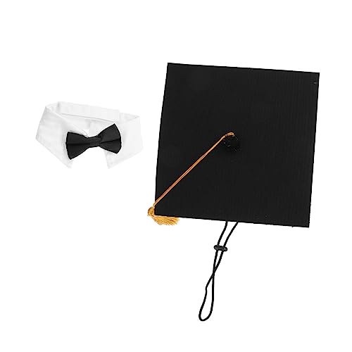 Mikikit 1 Satz Pet Doctor's Hut Fliege Set Hunde-abschlusskostüm Haustierkostüme Für Hunde Hund Brauch Mäntel Hundekappe Und -kleiderabschluss Abschlusshunde-Outfit Polyester Schwarz Mikikit 1 Satz Pet Doctor's Hut Fliege Set Hunde-abschlusskostüm Haustierkostüme Für Hunde Hund Brauch Mäntel Hundekappe Und -kleiderabschluss Abschlusshunde-Outfit Polyester Schwarz von Mikikit