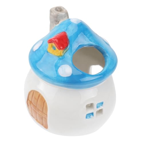Mikikit 1 Stück Hamster Nest Aus Keramik Hamster Unterschlupf Haustiernest Hamsternest Nest Aus Keramik Für Haustiere Hamsterpilzförmige Höhle Kühlhaus Für Haustiere Hamsterkäfig Blue von Mikikit