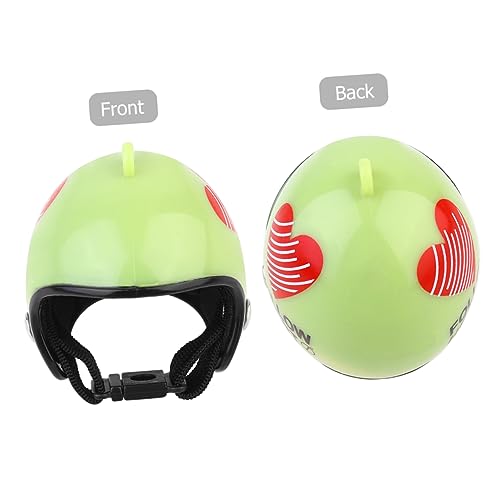 Mikikit 1 Stück Haustier Helm Huhn Kopfbedeckung Vogelzubehör Haustierkopfbedeckung Vogelkopfbedeckung Haustiermütze Hühnerhut Schutz Henne Haustier-Huhn-Helm Vogel Hut Vogelhelm Green von Mikikit