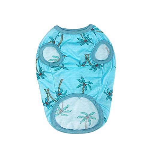 Mikikit 1 Stück Hundekleidung Haustierbekleidung Haustiermode Haustierweste Haustierkleidung für besondere Anlässe Sonne Atmungsaktiv Dackel Haustier Sommerweste Hundeweste Sommer Sky-Blue von Mikikit