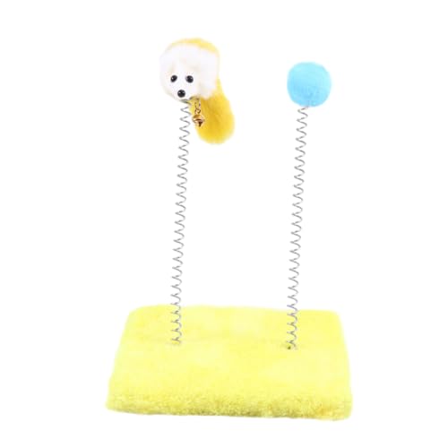 Mikikit 1 Stück Katzenübungsspielzeug Interaktives Katzenspielzeug Ballspielzeug für Katzen lustig Haustier federnd katzenschere Krallen katzenkralle Zubehör zum von Katzen Yellow Mikikit 1 Stück Katzenübungsspielzeug Interaktives Katzenspielzeug Ballspielzeug für Katzen lustig Haustier federnd katzenschere Krallen katzenkralle Zubehör zum von Katzen Yellow von Mikikit