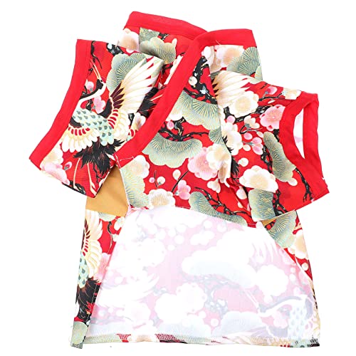 Mikikit 1 Stück Kleidung Für Haustiere Haustier-Kimono-Kleid Klein Hund Verkleiden Groß Welpenmantel Japanischer Hundekimono Körperpflege Dackel-Outfit Rot Stoff Mikikit 1 Stück Kleidung Für Haustiere Haustier-Kimono-Kleid Klein Hund Verkleiden Groß Welpenmantel Japanischer Hundekimono Körperpflege Dackel-Outfit Rot Stoff von Mikikit