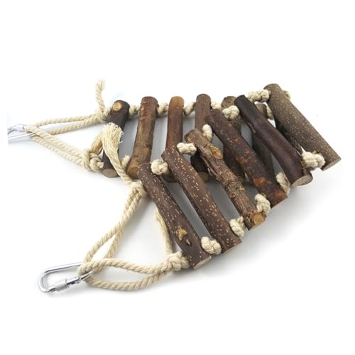 Mikikit Papageien-kauwerkzeug Aus Hängebrücke Für Vögel Zum Klettern Und Spielen Natürliches Knabberspielzeug Für Papageien Hängebrückenlehrer Für Haushofbalkon von Mikikit
