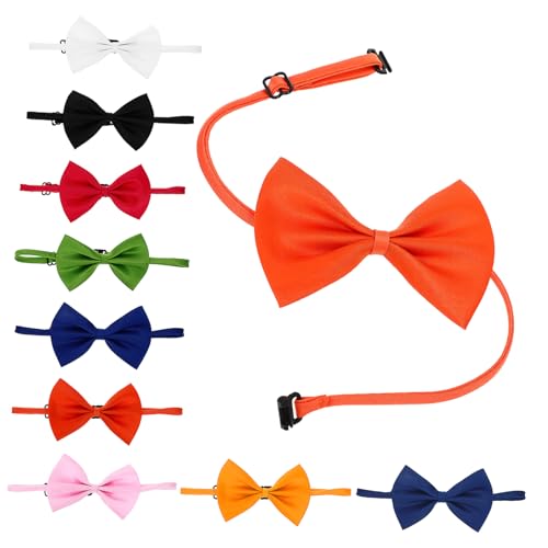 Mikikit 10 Stück Haustier-schleifenhalsband Hundefliegen Für Kleine Hunde Hundekrawatten Und Schleifen Hundekragen Mit Schleifen Fliegen Für Hunde Hundehalsband Mit Fliege Rassen Stoff von Mikikit