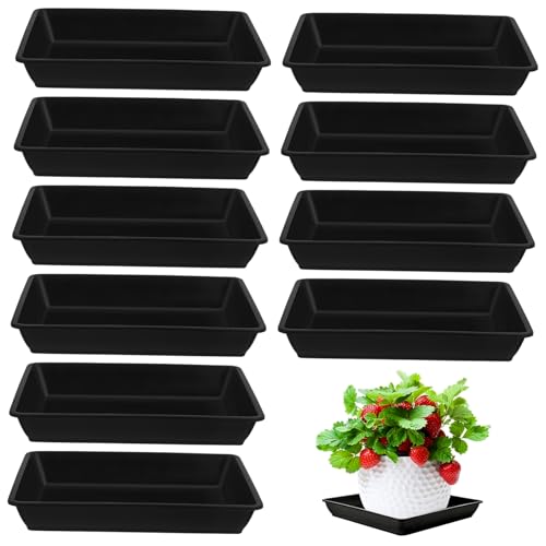 Mikikit 12 Stück Bodenmatte für Blumentöpfe quadratischer Blumentopf Pflanzen blumenkübel untersetzer blumentopfuntersetzer blumenbank quadratische Untersetzer für Blumentöpfe Untertasse von Mikikit