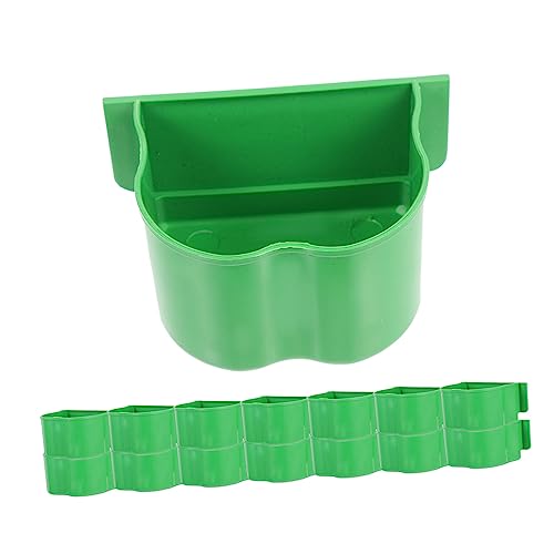 Mikikit 15 Stück Futterbox Für Papageien Vogelfutterhaus Für Käfig Vogelkäfig Geschirr Vogelfutterstation Vogel Fütterer Vogelfutterbecher Vogelkäfig Schale Vogelfütterer Plastik Green von Mikikit