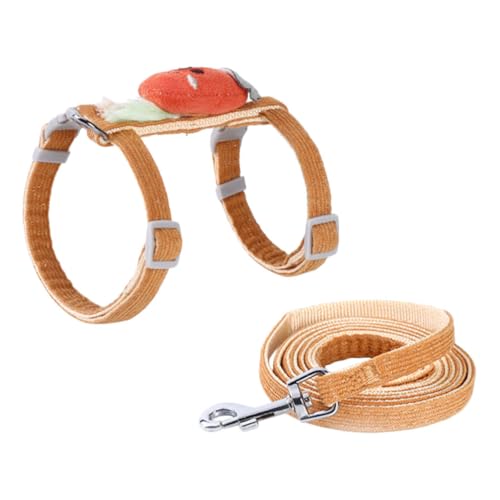 Mikikit 1Satz Katzenleine Mit Niedlichem Karotten Design Verstellbar Und Langlebig Für Outdoor Aktivitäten Mit Kätzchen Orangefarben Sicher Und Komfortabel von Mikikit