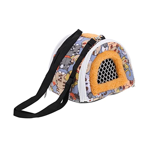 Mikikit 1Stück Haustier Tragetasche Für Hamster Faltbare Und Atmungsaktive Hamster Reisenest Mit Tiermotiv Für Outdoor Ausflüge Und Sichere Transporte von Mikikit