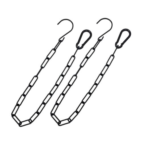 Mikikit 2 Sätze Eisenkette Zum Aufhängen Kette Zum Aufhängen Für Den Garten Hängende Kette Für Pflanzer Hängenden Vogelhäuschen Hängekette Für Laterne Schwarzer Pflanzer S Haken Black von Mikikit