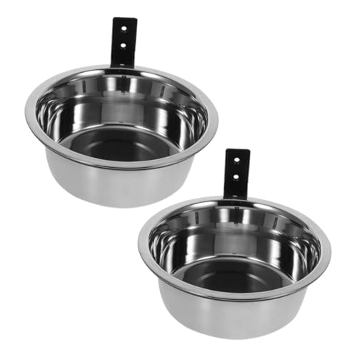 Mikikit 2 Sets Wandmontierter Hundenapf Hundenäpfe Erhöhter Hundefutternapf Tierfutternapf Erhöhter Hundenapf Großer Hundenapf Hundefutter Und Wassernapf Erhöhter Hundewassernapf Silber von Mikikit