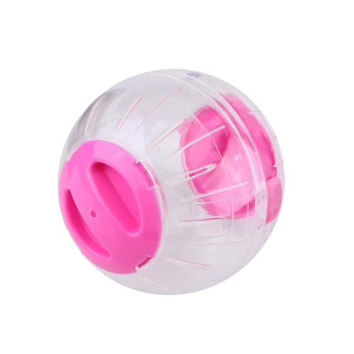 Mikikit 2 Stück Hamster -Übungsball Rosa Hamsterrad Hamsterbälle Nagetier Mini um Laufen Hamster hamsterspielzeug kleines Haustier läuft über den Ball Laufball für Hamster von Mikikit