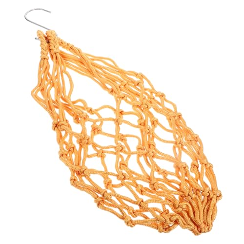 Mikikit 2 Stück Hühnerfutternetz Papageienspielzeug Papageifutter für Vogelkäfige Papageienkäfig für vegetarische Futterautomaten Hähnchen-Obst-Feeder Nylon Yellow von Mikikit