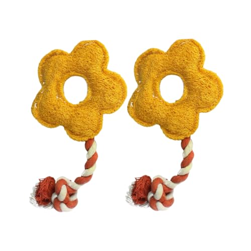 Mikikit 2 Stück Luffa- interaktives knete knetspielzeug Katzen spielsachen Dog Toy Interaktives Trainingsspielzeug für Hunde in Blumenform Yellow Mikikit 2 Stück Luffa- interaktives knete knetspielzeug Katzen spielsachen Dog Toy Interaktives Trainingsspielzeug für Hunde in Blumenform Yellow von Mikikit