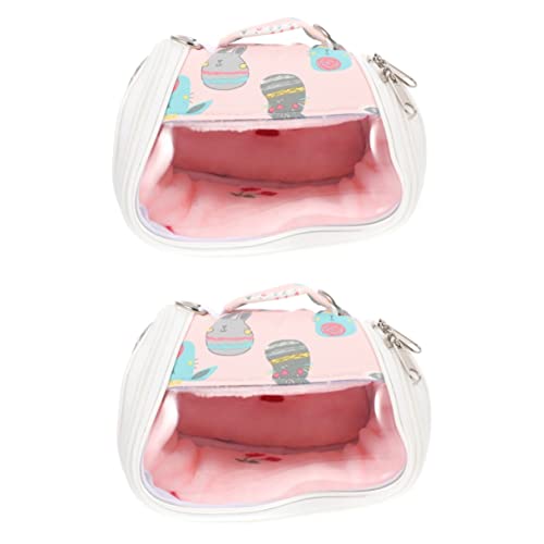 Mikikit Zubehör Für Hamster 2Pcs Take Pet Bag Clear Tote Reisetasche Igel Reisetasche Hamster Tuch Pink Transportbox Für Hamster von Mikikit