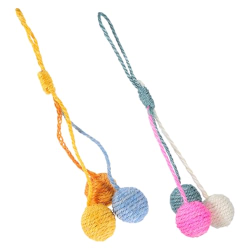 Mikikit 2stücke Sisalball Katzenspielzeug Interaktive Hängebälle Für Indoor Katzen Jagdball Aus Sisalmaterial Fördert Aktives Spielen Mikikit 2stücke Sisalball Katzenspielzeug Interaktive Hängebälle Für Indoor Katzen Jagdball Aus Sisalmaterial Fördert Aktives Spielen von Mikikit