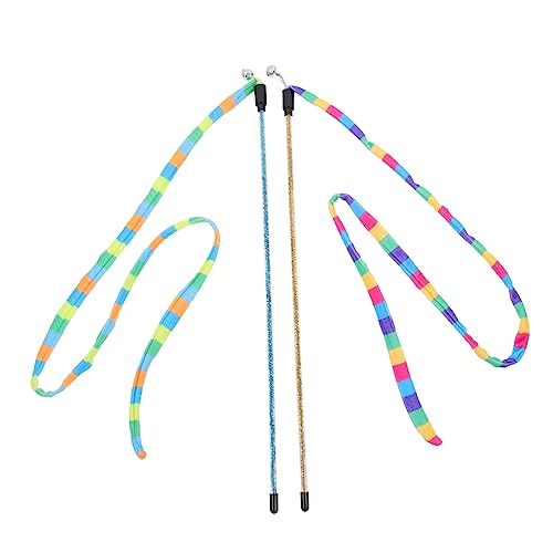 Mikikit 2stücke Interaktives Katzenspielzeug Bunte Katzenangel Mit Glocken Für Wohnungskatzen Spielzeug Aktivität Und Bindung Katzenspielzeug Mit Regenbogenfarbigen Schnüren Mikikit 2stücke Interaktives Katzenspielzeug Bunte Katzenangel Mit Glocken Für Wohnungskatzen Spielzeug Aktivität Und Bindung Katzenspielzeug Mit Regenbogenfarbigen Schnüren von Mikikit