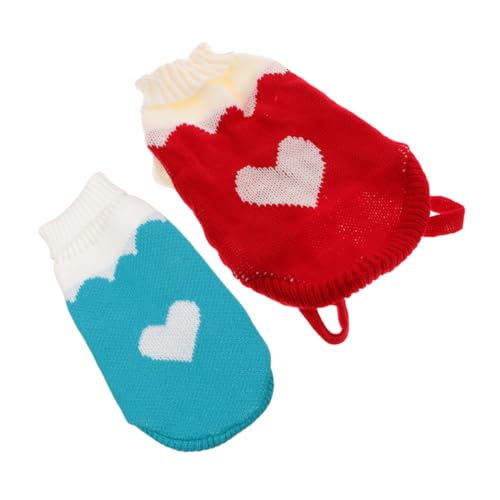 Mikikit 2Stücke Katzenpullover für Strickkleidung für Modisches Halsbanddesign Erhältlich Mehreren für Innen und Außenbereich Langlebig von Mikikit