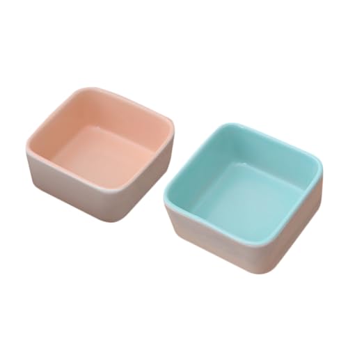 Mikikit 2Stücke Keramische Fütterungsschalen Für Kleine Haustiere Multifunktionale Hamster Und Chinchilla Schalen Und Langlebig Reinigen von Mikikit