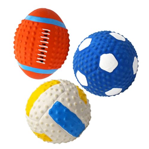 Mikikit 3 Stück Hund spielt knete knetspielzeug Fussball hundezubehör fusselball Dog Toy Haustierkugelspielzeug Latexspielzeug für Haustiere Haustier -Kauspielzeug Mikikit 3 Stück Hund spielt knete knetspielzeug Fussball hundezubehör fusselball Dog Toy Haustierkugelspielzeug Latexspielzeug für Haustiere Haustier -Kauspielzeug von Mikikit