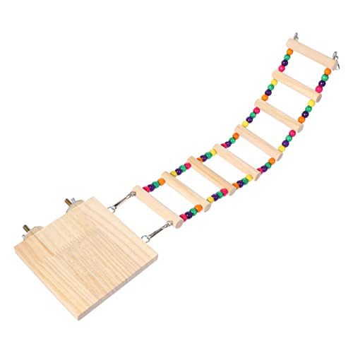 Mikikit 3 STK Leiterplattform für Papageien Vogelplattform hängendes Papagei-Vogelspielzeug Spielzeuge Kaninchenspielzeug Vogelbissspielzeug Papageienschaukel liefern hölzern die Schaukel von Mikikit