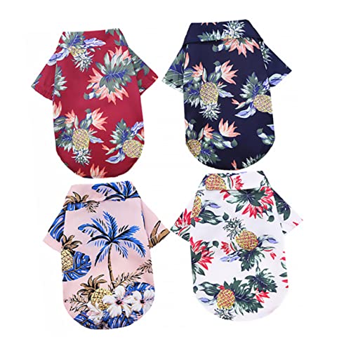 Mikikit 4 Stück Haustierhemd Puppenhaus-Obstbaum Jungen Kostüme Kleidung für kleine Hunde Jungenhemden Kleider Haustierbluse Hunde-T-Shirt beiläufig Hundekleidung Hawaii der Hund Polyester Mikikit 4 Stück Haustierhemd Puppenhaus-Obstbaum Jungen Kostüme Kleidung für kleine Hunde Jungenhemden Kleider Haustierbluse Hunde-T-Shirt beiläufig Hundekleidung Hawaii der Hund Polyester von Mikikit