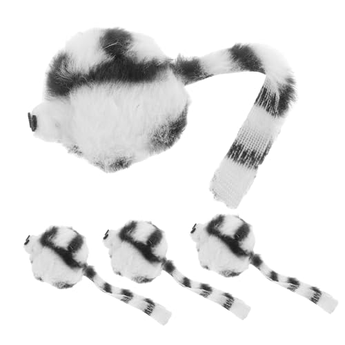 Mikikit 4 Stück Simulierte Plüschmaus Mausfangspielzeug Interaktives -katzenspielzeug Plüschtier in Form Einer Spielzeugmaus Für Haustiere Rattenspielzeug Für Hausratten Black Mikikit 4 Stück Simulierte Plüschmaus Mausfangspielzeug Interaktives -katzenspielzeug Plüschtier in Form Einer Spielzeugmaus Für Haustiere Rattenspielzeug Für Hausratten Black von Mikikit
