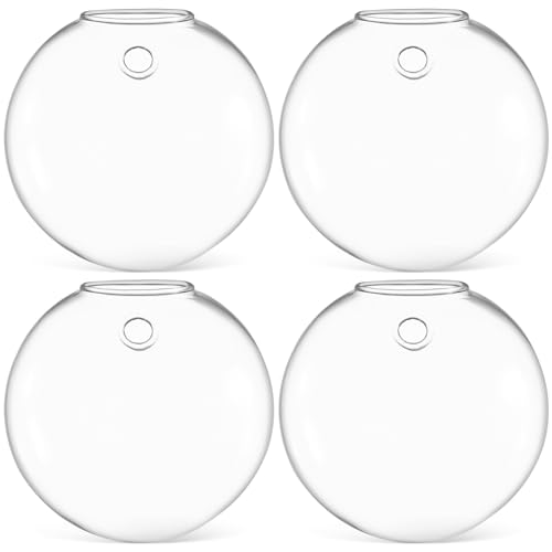 Mikikit 4 Stück Wandvase Blumenvase Hängende Pflanzgefäße Für Zimmerpflanzen Bürodekor-vasen Einzigartige Vasen Vase Für Hochzeitsmittelstücke Mittelvase Vasen Wohnkultur Transparent Glas von Mikikit