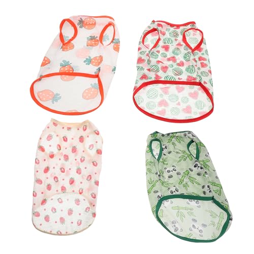 Mikikit 4Stücke Atmungsaktive Katzen und Hundekleidung UV Schutz für Kleine Haustiere Schnell Trocknend und Pflegeleicht für Sonnige und Outdoor Aktivitäten Mikikit 4Stücke Atmungsaktive Katzen und Hundekleidung UV Schutz für Kleine Haustiere Schnell Trocknend und Pflegeleicht für Sonnige und Outdoor Aktivitäten von Mikikit