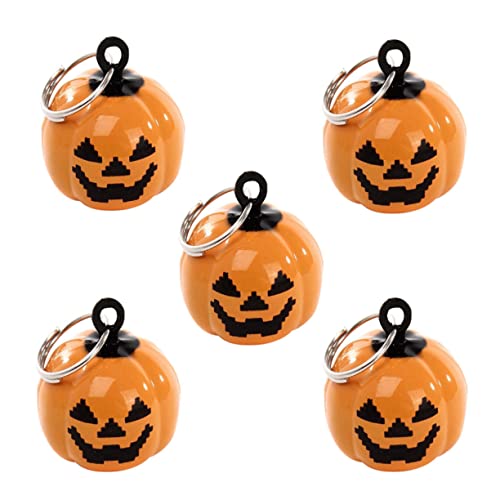 Mikikit 5stücke Stilvolle Kürbis-Glocken- Für Haustierhalsbänder Schlüsselanhänger Und Taschen-Dekoration Für Halloween Und Alltag Mikikit 5stücke Stilvolle Kürbis-Glocken- Für Haustierhalsbänder Schlüsselanhänger Und Taschen-Dekoration Für Halloween Und Alltag von Mikikit