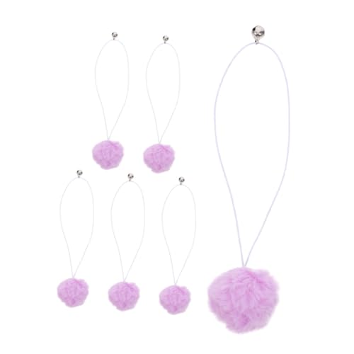 Mikikit 6 Stück Ersatzball für Kratzbäume für Katzen Katzenspielzeug mit Glocke Plüsch Katzenspielzeug neckender Katzenball Kratzbaumzubehör für Katzen Katze necken Spielzeugball Violet Mikikit 6 Stück Ersatzball für Kratzbäume für Katzen Katzenspielzeug mit Glocke Plüsch Katzenspielzeug neckender Katzenball Kratzbaumzubehör für Katzen Katze necken Spielzeugball Violet von Mikikit