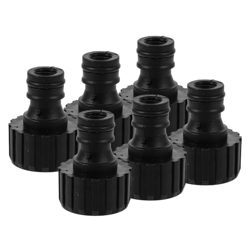 Mikikit 6 Stück Rohrverbinder Schlauchanschlüsse Schnellverbinder Schlauchanschluss Adapter Wasserschlauch Düse Maschine Wasserhahn Schlauchverbinder Wasserventil Aus Plastik Black von Mikikit
