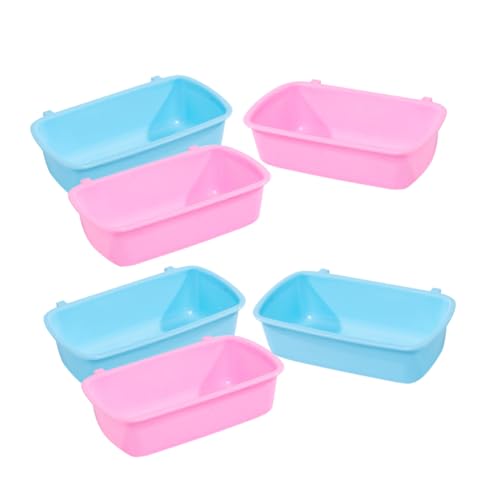 Mikikit 6stücke Wiederverwendbare Futterschalen Hängende Wasserschalen Kleine Haustierfütterungsschalen Mit Haken Für Hamster Kaninchen Und Ratten von Mikikit