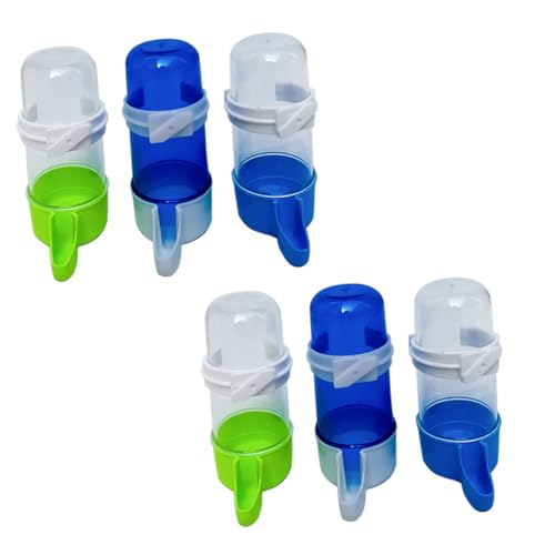 Mikikit 6Stücke Automatische Papagei Wasserspender Haustier Trinkgeräte Für Zufällig Für Papageien Und Andere Kleintiere von Mikikit