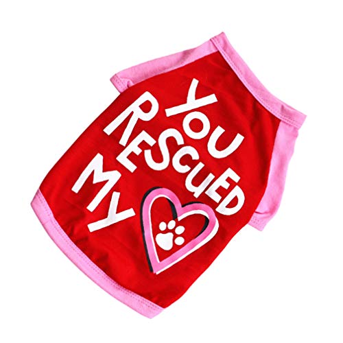 Mikikit Ärmellose Weste Für Haustiere Modische Atmungsaktive Baumwollkleidung Für Haustiere Zum Valentinstag Für Hundewelpen von Mikikit