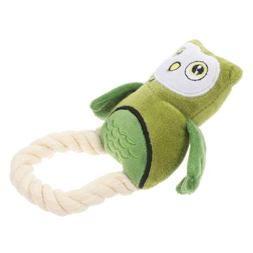 Mikikit Kauspielzeug Für Hunde Interaktives Plüschspielzeug Mit Eulenmotiven Geräuschfunktion Aus Robustem Baumwollseil Für Spielen Und Kauen Für Kleine Und Mittlere Hunde von Mikikit