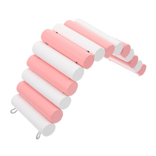 Mikikit Chinchilla Suspension Bridge Hamsterhaut Haustier-Hamster-Kletterleiter, Schaukelspielzeug Hamster-Kletterplattform Zuckergleiterkäfig hölzern Rosa Mikikit Chinchilla Suspension Bridge Hamsterhaut Haustier-Hamster-Kletterleiter, Schaukelspielzeug Hamster-Kletterplattform Zuckergleiterkäfig hölzern Rosa von Mikikit