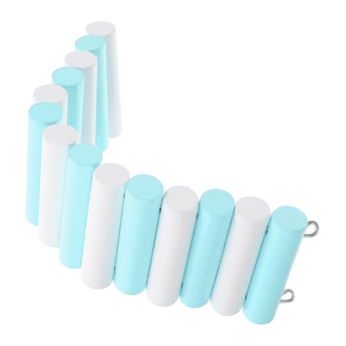 Mikikit Chinchilla Suspension Bridge Rattenkäfig Hamsterleiter Spielplatz Hamster -Versteck Hamsterzubehör für Käfige Hamsterspielzeug hölzern Sky-Blue von Mikikit