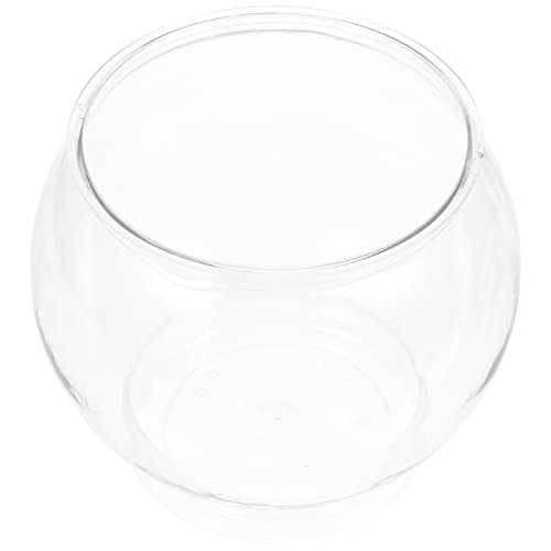 Mikikit Fischschale Aus Kunststoff Runde Klare Vase Für Goldfische Pflanzen Betta-Fischaquarium Für Die Inneneinrichtung von Mikikit