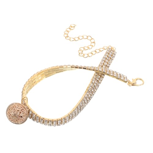 Mikikit Funkelndes Haustierhalsband mit Strasssteinen und Glöckchen Verstellbare Elastische Halskette für Katzen und Langlebiges Haustierzubehör Mikikit Funkelndes Haustierhalsband mit Strasssteinen und Glöckchen Verstellbare Elastische Halskette für Katzen und Langlebiges Haustierzubehör von Mikikit