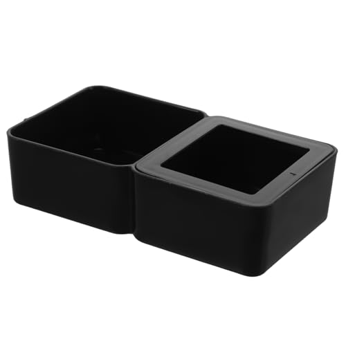 Mikikit Futterbecken für Reptilien Wasserschale für Reptilienbecken Wassernapf für Reptilien Wasserschale des bärtigen Drachens Reptilienschale Gecko Water Bowl Abs Black von Mikikit