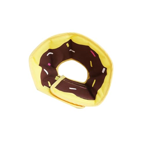 Mikikit Genesung des Welpen Haustierbedarf Pfote Hunde Nacken Krapfen Kragen Rettungshalsband Für Haustiere Mini Haustier Hund Halskreis Anti-leck-Kopfbedeckung Für Haustiere Yellow von Mikikit